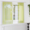 vidaXL 2 db almazöld fátyolfüggönyök rúd zsebekkel 140x260 cm