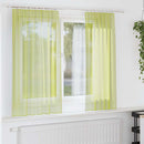 vidaXL 2 db almazöld fátyolfüggönyök rúd zsebekkel 140x260 cm
