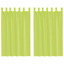 vidaXL 2 db almazöld fátyolfüggönyök fülecske tetejével 140x260 cm