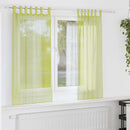 vidaXL 2 db almazöld fátyolfüggönyök fülecske tetejével 140x260 cm