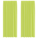 vidaXL 2 db almazöld fátyolfüggönyök fülecske tetejével 140x260 cm