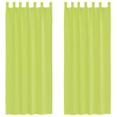 vidaXL 2 db almazöld fátyolfüggönyök fülecske tetejével 140x260 cm