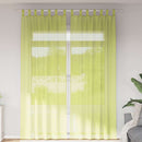 vidaXL 2 db almazöld fátyolfüggönyök fülecske tetejével 140x260 cm