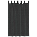 vidaXL 2 db fekete fátyolfüggönyök fülecske tetejével 140x260 cm