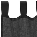 vidaXL 2 db fekete fátyolfüggönyök fülecske tetejével 140x260 cm