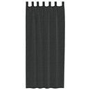 vidaXL 2 db fekete fátyolfüggönyök fülecske tetejével 140x260 cm