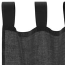 vidaXL 2 db fekete fátyolfüggönyök fülecske tetejével 140x260 cm