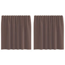 vidaXL 2 db barna fátyolfüggönyök fülecske tetejével 140x260 cm