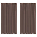 vidaXL 2 db barna fátyolfüggönyök fülecske tetejével 140x260 cm