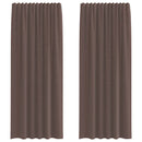 vidaXL 2 db barna fátyolfüggönyök fülecske tetejével 140x260 cm