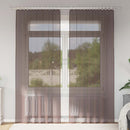 vidaXL 2 db barna fátyolfüggönyök fülecske tetejével 140x260 cm