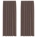 vidaXL 2 db barna fátyolfüggönyök fülecske tetejével 140x260 cm