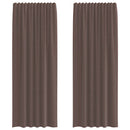 vidaXL 2 db barna fátyolfüggönyök fülecske tetejével 140x260 cm