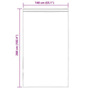 vidaXL 2 db barna fátyolfüggönyök fülecske tetejével 140x260 cm
