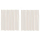 vidaXL 2 db krém színű fátyolfüggönyök fülecske tetejével 140x260 cm