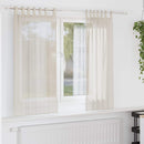 vidaXL 2 db krém színű fátyolfüggönyök fülecske tetejével 140x260 cm