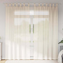 vidaXL 2 db krém színű fátyolfüggönyök fülecske tetejével 140x260 cm