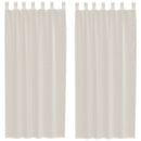 vidaXL 2 db krém színű fátyolfüggönyök fülecske tetejével 140x260 cm