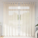 vidaXL 2 db krém színű fátyolfüggönyök fülecske tetejével 140x260 cm