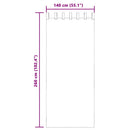 vidaXL 2 db krém színű fátyolfüggönyök fülecske tetejével 140x260 cm