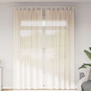 vidaXL 2 db krém színű fátyolfüggönyök fülecske tetejével 140x260 cm