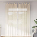 vidaXL 2 db krém színű fátyolfüggönyök fülecske tetejével 140x260 cm