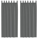 vidaXL 2 db sötétszürke fátyolfüggönyök hurokkal 140x225 cm