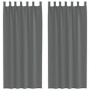 vidaXL 2 db sötétszürke fátyolfüggönyök hurokkal 140x245 cm