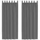 vidaXL 2 db sötétszürke fátyolfüggönyök hurokkal 140x260 cm
