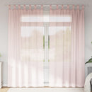 vidaXL 2 db világos rózsaszínű fátyolfüggönyök hurokkal 140x225 cm