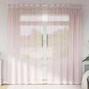 vidaXL 2 db világos rózsaszínű fátyolfüggönyök hurokkal 140x245 cm