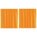 vidaXL 2 db narancssárga fátyolfüggönyök hurokkal 140x140 cm