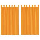 vidaXL 2 db narancssárga fátyolfüggönyök hurokkal 140x175 cm