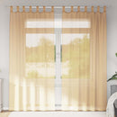 vidaXL 2 db homokszínű fátyolfüggönyök hurokkal 140x225 cm