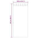 vidaXL 2 db homokszínű fátyolfüggönyök hurokkal 140x245 cm