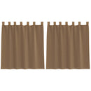 vidaXL 2 db világosbarna fátyolfüggönyök hurokkal 140x140 cm