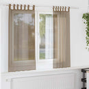 vidaXL 2 db világosbarna fátyolfüggönyök hurokkal 140x175 cm
