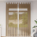 vidaXL 2 db világosbarna fátyolfüggönyök hurokkal 140x260 cm
