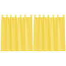 vidaXL 2 db sárga fátyolfüggönyök hurokkal 140x140 cm