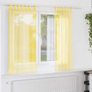 vidaXL 2 db sárga fátyolfüggönyök hurokkal 140x140 cm