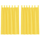 vidaXL 2 db sárga fátyolfüggönyök hurokkal 140x175 cm