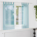 vidaXL 2 db türkizkék fátyolfüggönyök hurokkal 140x140 cm