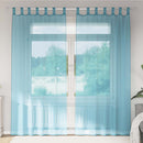 vidaXL 2 db türkizkék fátyolfüggönyök hurokkal 140x225 cm