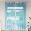 vidaXL 2 db türkizkék fátyolfüggönyök hurokkal 140x260 cm