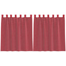 vidaXL 2 db borvörös fátyolfüggönyök hurokkal 140x140 cm