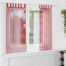 vidaXL 2 db borvörös fátyolfüggönyök hurokkal 140x140 cm