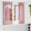 vidaXL 2 db borvörös fátyolfüggönyök hurokkal 140x175 cm