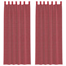 vidaXL 2 db borvörös fátyolfüggönyök hurokkal 140x260 cm
