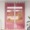 vidaXL 2 db borvörös fátyolfüggönyök hurokkal 140x260 cm