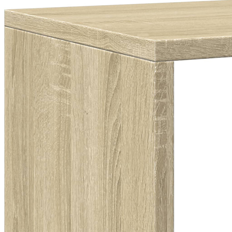 vidaXL sonoma tölgyszínű szerelt fa könyvszekrény 137,5 x 29 x 137,5cm